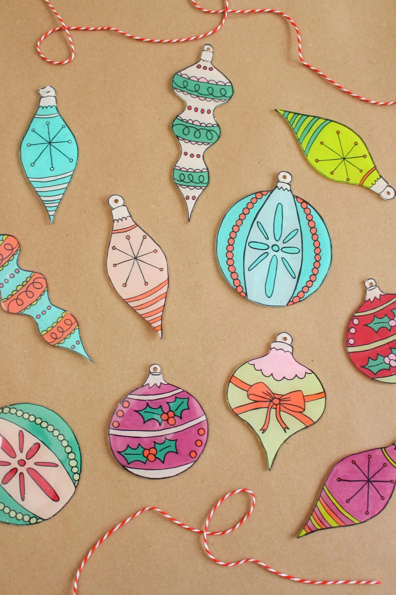 shrinky dinks ornament gift tags (& printable template